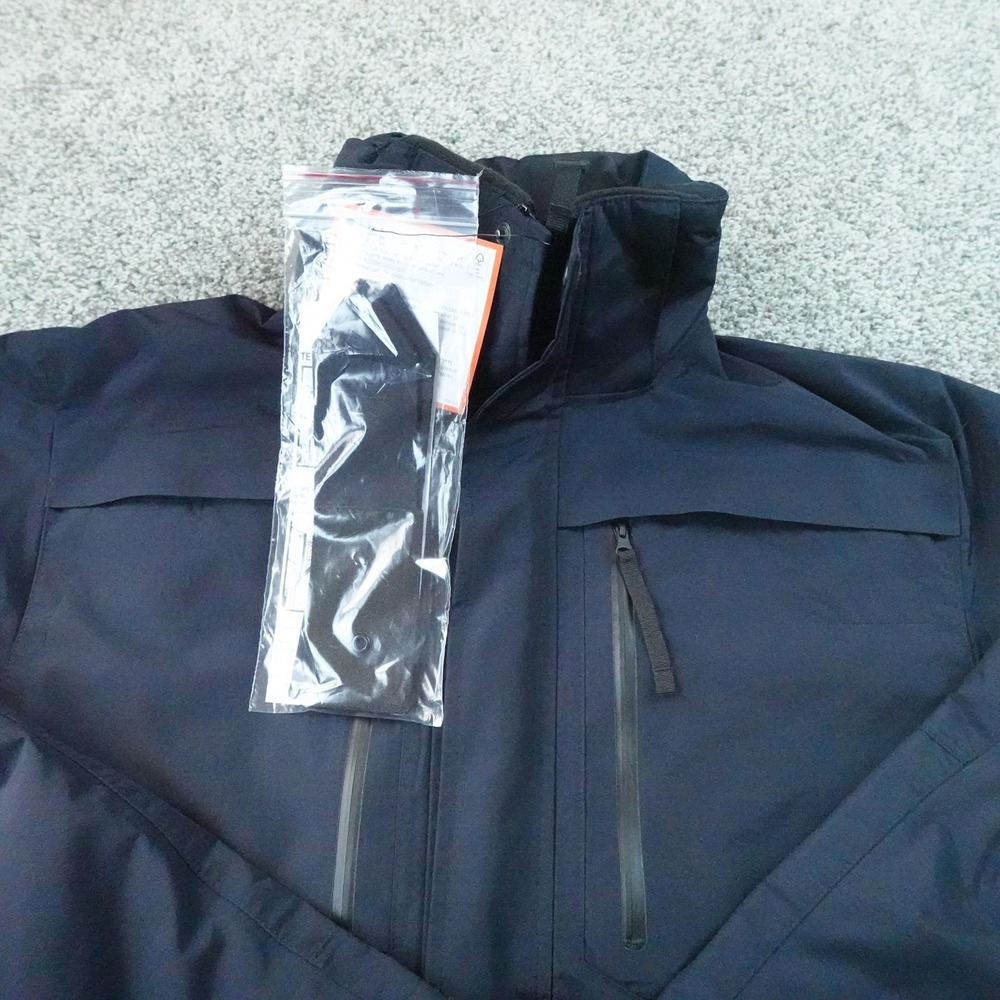 NEW 5.11 Tactical Jacket Mens S Blue Valiant Duty Work Waterproof Coat Shell Top